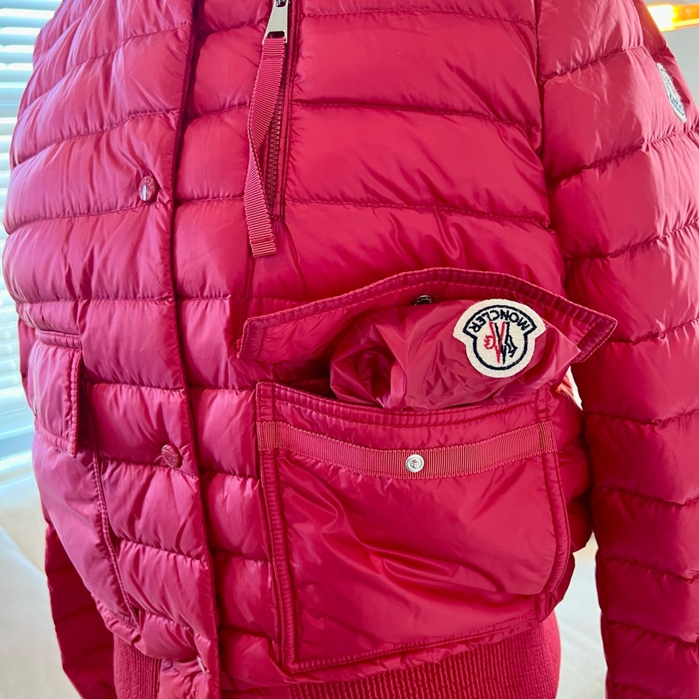 Moncler SILENE Red Bomber Style Puffer - Picture 4 of 16